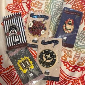 Monthly Pin Collection with Various Designs